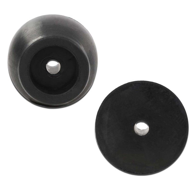 G-PLUS Black 2" Ramp Door Rubber Bumpers Stop Cone Round