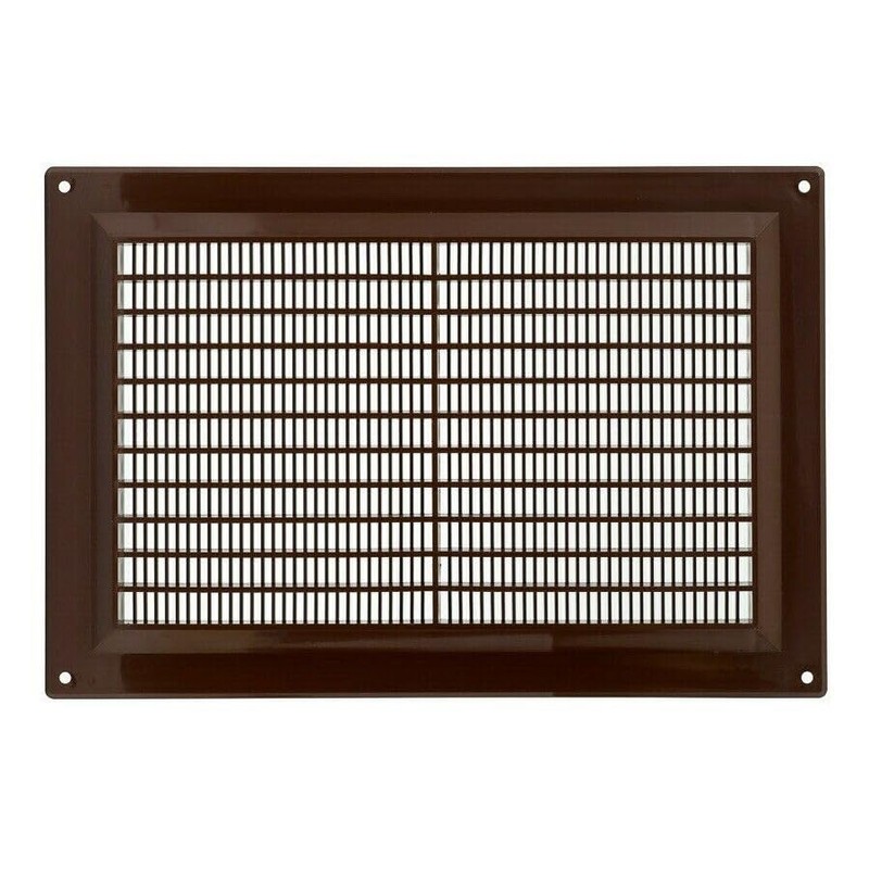 Air Ventilation Plastic Grill Cover 250mm x 170mm/Brown