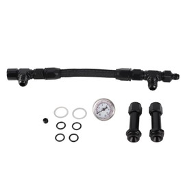 Fuel Line with Pressure Gauge Dual Feed Smooth Fuel Flow Professional for Any 4150 Base Carbohydrate (AN8)