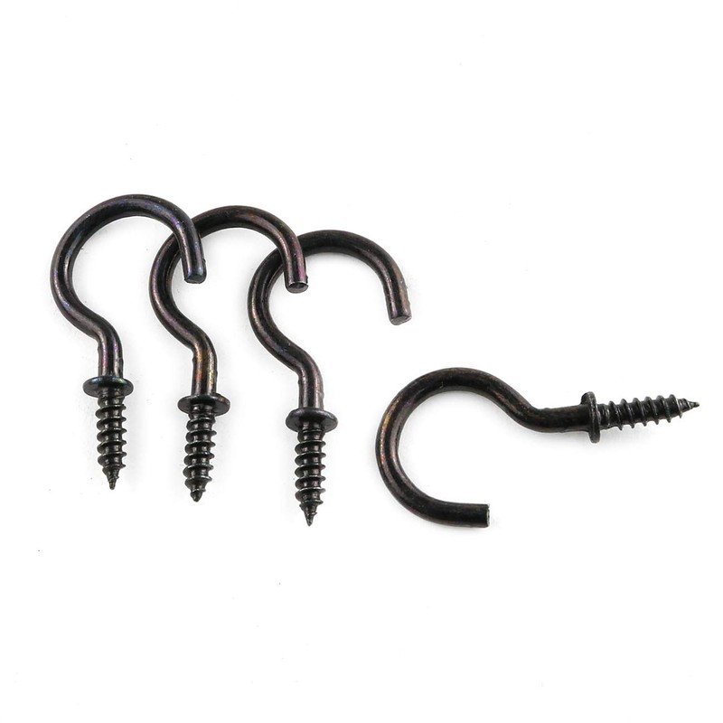 E-outstanding Cup Hook 50PCS 1-1/4 Inch Self-Tapping Screw-in Shouldered Ceiling