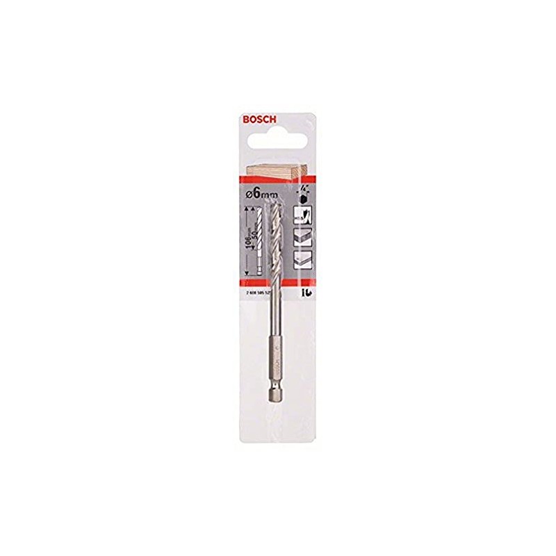 Bosch Professional Wood Twist Drill Bit with 1/4 Hex Shank