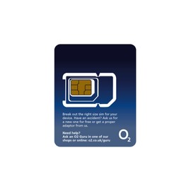 OneCall O2 Prepaid 30 Day Unlimited Data SIM - 4G/5G, 25GB EU Roaming
