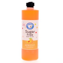 Hypothermias Sugar Free Syrup for Snow Cone, Shaved Ice, Drinks - Pint (16 fl oz) - Made with Organic Monk Fruit and Non-GMO Organic Erythritol - BPA-Free Plastic Bottle (Apricot)