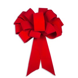 24" Red Velvet Magnetic Car Bow