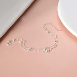 Candyfancy Heart Bracelet for Women 925 Silver Heart Silver Bracelet Adjustable Bracelets Bracelet Gifts for Women Girls Girlfriend Mum, Sterling Silver, No gemstone