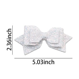 Sequin Hair Bows Glitter Hair Clips for Girls Bowknot Hair Clip Hair Bow Barrettes Sparkly Hair Accessories for Women Girls Christmas Birthday Gifts for Daughter Glitter Bow Hair Clips 2Pcs