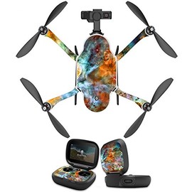 MightySkins Skin Compatible with GoPro Karma Drone Headphones wrap Cover Sticker Skins Space Cloud