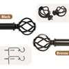 VOIIY Curtain Rods for Windows 48 to 84 Inch(4-7 Feet),3/4"