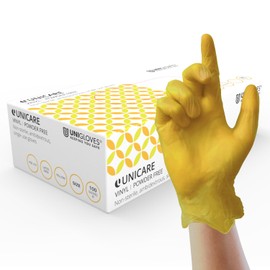 Yellow Soft Vinyl Disposable Gloves - Small - Box of 100