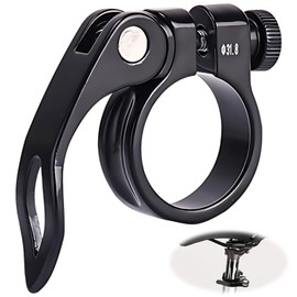 Bicycle Seat Clamp Quick Release Seat Clamp 31.8 mm Aluminium Alloy Quick Release Seat Post Road Bike Mountain Bike Seat Post Clamp (Black, 31.8 mm)