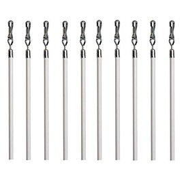 IF&D – 10 pack - 40 inch - Universal Drapery Pull Rod White Curtain Wand for Easier Opening and Back (White, 40") #0304