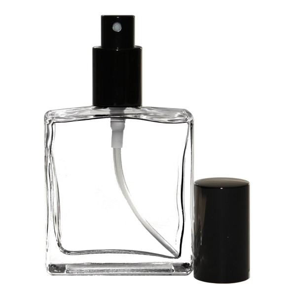 Riverrun Large Perfume Cologne Atomizer Empty Refillable Glass Bottle Black Sprayer 3.4 oz 100ml (1 Bottle)