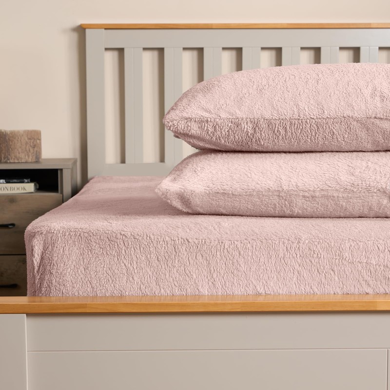 OHS Teddy Fleece Pillow Cases 2 Pack, Side Sleeper Warm