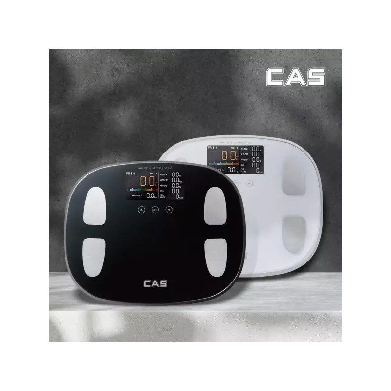 Cass 카스 스마트체중계 BFA-S9 체지방 대형한글화면 가정용체중계 [화이트] CAS Smart