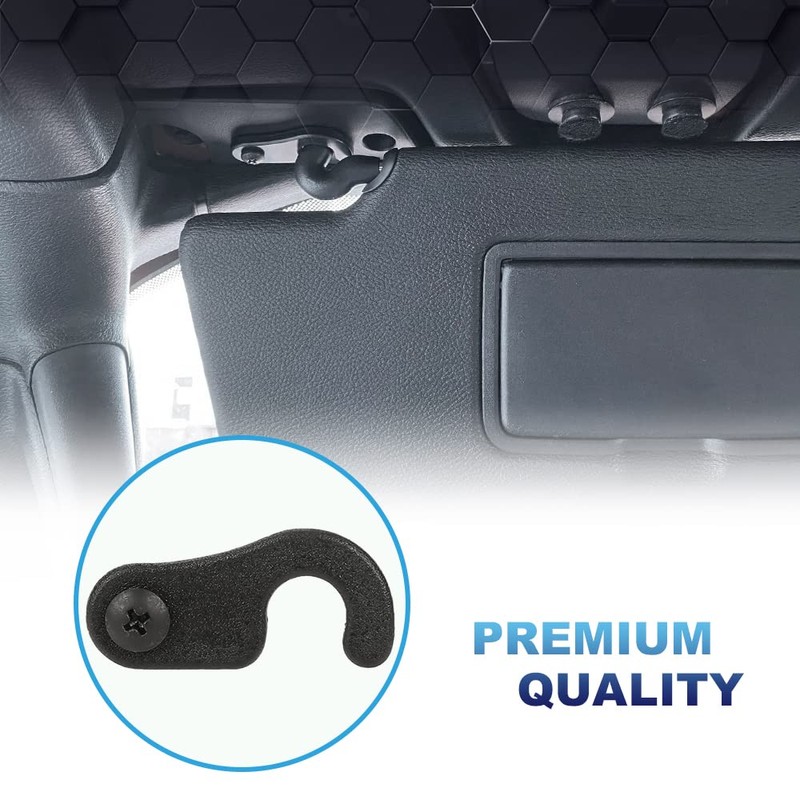 PIT66 Sun Visor Clips, Compatible with 2008-2022 Jeep Wrangler JK