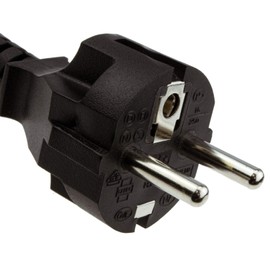 Euro 2-Pin Schuko Plug Power Cord for IEC C13 Plug Connection Cable 2 m [2 Metres]