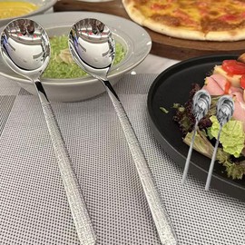 6 Pieces Stainless Steel Spoons Set Coffee Spoo Dining Spoons Teaspoons Kitchen Cutlery Set