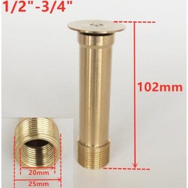 BONOCO Mushroom Fountain Nozzle,1/2" Female 3/4" Male Thread Mushroom Shape Fountain Brass Sprinkler Nozzle 1 Inch DN25 Female Garden Sprayer Head Pool Pond Garden Landscaping Fountain