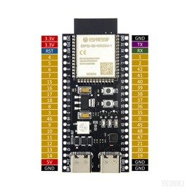 YEJMKJ 3pcs ESP32 S3 Development Board ESP32-S3-DevKitC-1-N16R8 WiFi + Bluetooth MCU Module, Dual Type-C ESP32-S3-WROOM-1 Cores Microcontroller Processor Integrates Complete Wi-Fi and BLE Functions