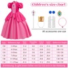 Mooedcoe Princess Peach Costume Girls Toddlers, Kids Cosplay Princess Peach