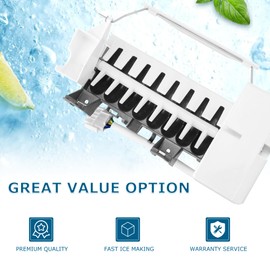 WR30X10012 WR30x10093 Ice Maker Kit Replacement for G.E Hot.Point Ken.More Refrigerators GSS20IEMDWW GSS25JFMDWW, Replace WR30X10061 by TOMOON