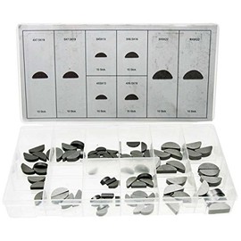 Spring Wedges Assortment 3-4-5-6 mm Crescent Moon Key Spring Set 80-Piece Various Sizes Width 3-6 mm Length 13-22 mm (in Reusable Storage Box/Assortment Box/Sorting Box)