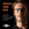 ToolFreak Dev2 Safety Glasses Clear Wraparound Lens Rated for Impact