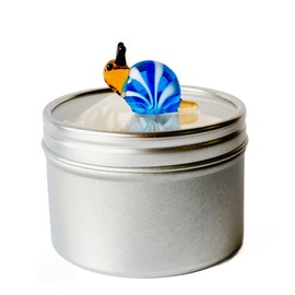 Mini Snail in a Tin - Cute Little Glass Animal - Silver Gift Tin - Miniature Figurine for Snail Lovers - Small Decoration Ornament - Home Decor