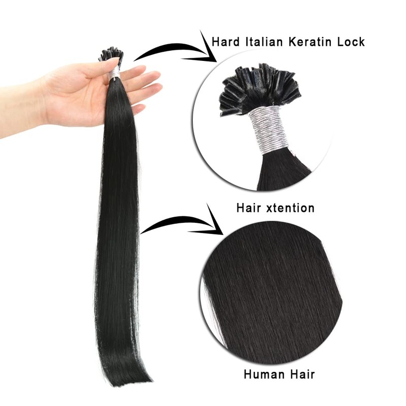 Real Hair Bondings U-Tip Hair Extensions Real Hair Keratin Bondings