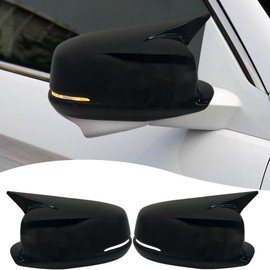 MUXEE Side Mirror Cover, for 9th Honda Accord 2013 2014 2015 2016 2017 2PCS Turn Signal housing Cover car Accessories-Bright Black.（for EX-L EX Touring V-6 Model，with Turn Signal Cutout）