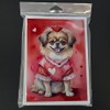 Caroline's Treasures DAC5450GCA7P Tibetan Spaniel My Valentine Greeting Cards Pack