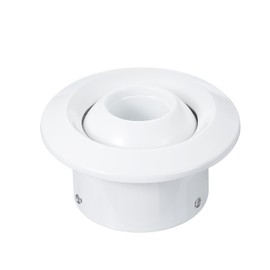 PATIKIL 3.8 Inch Round Air Vent, Adjustable Ball Jet Nozzle Diffuser Ceiling Diffuser Vent Cover Aluminum Alloy Soffit Vent for Bathroom Kitchen Living Room Ventilation, White