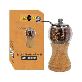 1-piece classic hand shake pepper mill gorgeous salt set, EP material acrylic, ceramic blades with adjustable coarse mill, enjoy your best freshly ground pepper sea salt (1 piece)