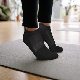 srclo 3 Pairs Womens Non Slip Grip Yoga Socks,ladies Anti-slip Pilates Socks Size 4-8,Fall Prevention Ankle Socks for Barre Fitness, Ballet, Dance, Home Workout,Yoga.