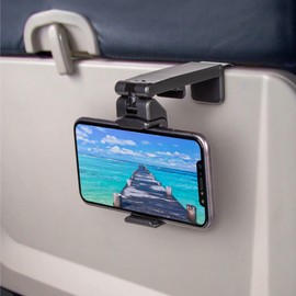 MACHSWON Universal in Flight Airplane Phone Holder Mount. Hands Free Viewing with Multi-Directional Dual 360 Degree Rotation. Pocket Size Must Have Travel Essential Accessory for Flying