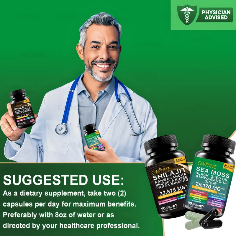 Gwynne All In 1 Shilajit Y Sea Moss Bundle 90