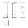 WITTKOWARE Aluminium Socket Column for Fixed Installation 2 x Schuko
