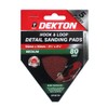 DEKTON DT80736 5Pc Hook And Loop Detail Sanding Pads 93mmx93mm/