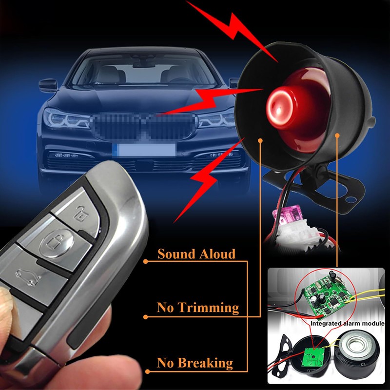 CHADWICK Car Horn Siren Alarm,Universal Car Alarm Security Protection System