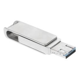 OSALADI 16g Metal Alloy Type-c Rotating USB Drive for Fast Data Transfer Compatible Laptops and Mobile Devices Sleek Silver Design