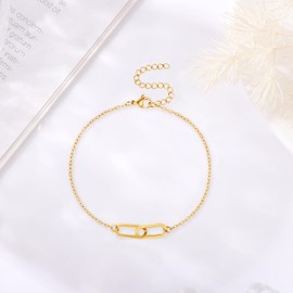 JoycuFF Mothers Day Jewelry Gifts for Mom Daughter Mother Daugther Bracelets Birthday Gifts for Mom Daugther Paper Clip Bracelet