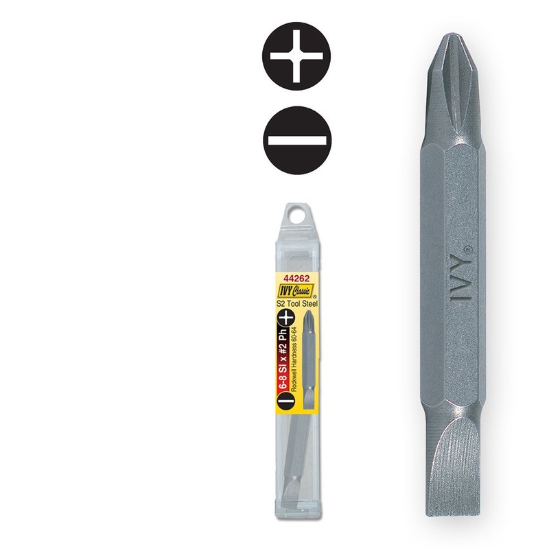 IVY Classic 44262 2-Inch #2 Phillips x #6-8 Slotted Double-End