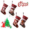 MJARTORIA Christmas Stocking Set of 4 with Santa Claus Snowman