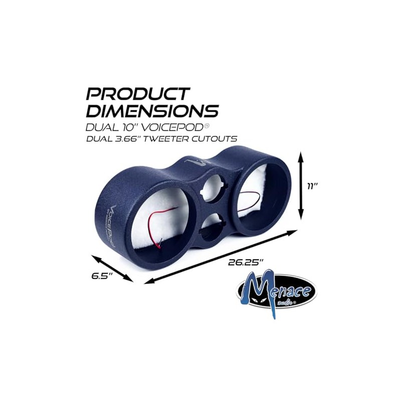 MENACE AUDIO® Dual 10" with 2 x 4 Tweeters Empty