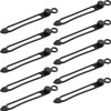 TENOC Silicone Cable Ties 10 Pcs Black Reusable Cable Holder