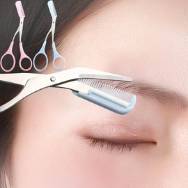 Eyebrow Grooming Scissors with Integrated Comb Eyebrow Scissors Blue/Onesize 2ea