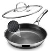 Non Stick Frying Pans, 12-inch with Lid, Hybrid Frying Pans