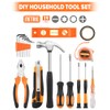 19pcs Household DIY Tool Set, Basic Tools for Home, Office,