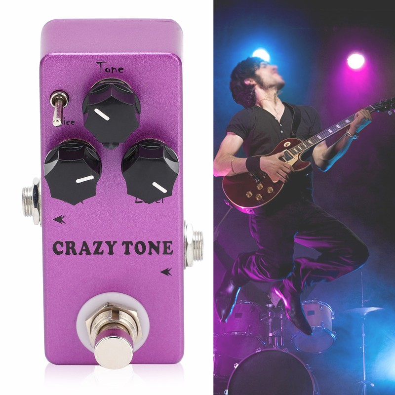 Distortion Guitar Effect Pedal Crazy Tone Fully Analog Circuit Accessory