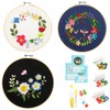 Full Range of Embroidery Starter Kit with Pattern, DIY Cross